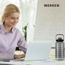 Merkloos Waterfles - Drinkfles - Bidon - Waterfles Met Tijdmarkeringen - Motivatie Waterfles - Waterfles & Drinkfles & Bidon 2 Liter - Drinkfles & Waterfles Met Rietje - Drinkfles Kinderen & Volwassenen - Grote Waterfles | Groen, 2 Liter -Stroller shop 550x550 141