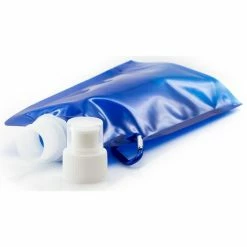 Merkloos Waterfles Met Haakje - Waterzak - Opvouwbaar - 450ml - Blauw -Stroller shop 550x550 170
