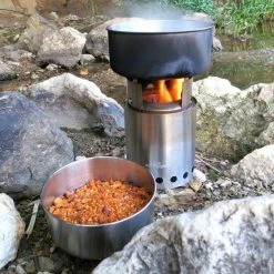 Solo Stove Titan Draagbare Kooktoestel. Geen Vloeibare Brandstof Nodig. Krachtige Efficiënte Houtverbranding En Weinig Rook. Voor 2-4 Personen, 304 Roestvrijstaal, Compact ⌀ 20 Cm, Hoogte 13 Cm, 468g. -Stroller shop 550x550 333