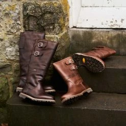 Travelin' Alaska Heren Outdoor Laarzen - Vibram Zool - Waterdicht - Gevoerd - Cognac Bruin Leer - Maat 44 -Stroller shop 550x550 345