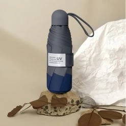 Merkloos TDR -Opvouwbare Paraplu -Windproof- Zonnescherm UV-SPF 50+compact En Draagbaar- Extra Sterk - Marineblauw -Stroller shop 550x550 353