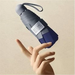 Merkloos TDR -Opvouwbare Paraplu -Windproof- Zonnescherm UV-SPF 50+compact En Draagbaar- Extra Sterk - Marineblauw -Stroller shop 550x550 354