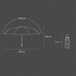 Merkloos TDR -Opvouwbare Paraplu -Windproof- Zonnescherm UV-SPF 50+compact En Draagbaar- Extra Sterk - Marineblauw -Stroller shop 550x550 355