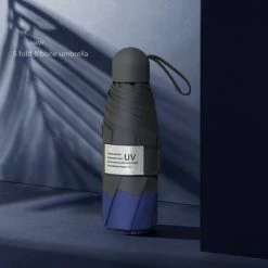 Merkloos TDR -Opvouwbare Paraplu -Windproof- Zonnescherm UV-SPF 50+compact En Draagbaar- Extra Sterk - Marineblauw -Stroller shop 550x550 356