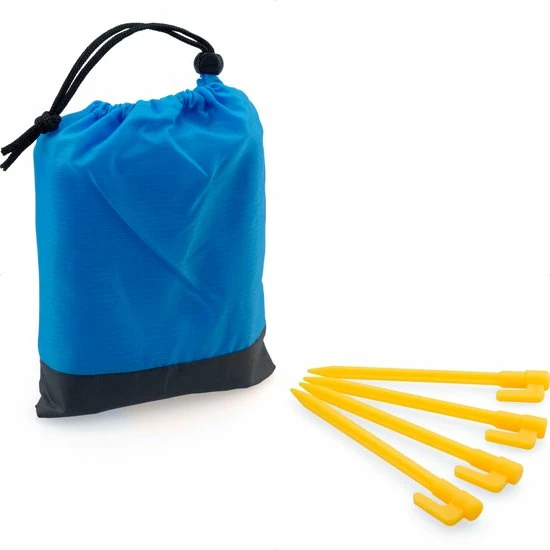 QY Picknickkleed Buitenkleed Waterdicht En Lichtgewicht Inclusief 4 Haringen - 140 X 200 Cm - Lichtblauw / Grijs 3 QY Picknickkleed Buitenkleed Waterdicht En Lichtgewicht Inclusief 4 Haringen - 140 X 200 Cm - Lichtblauw / Grijs