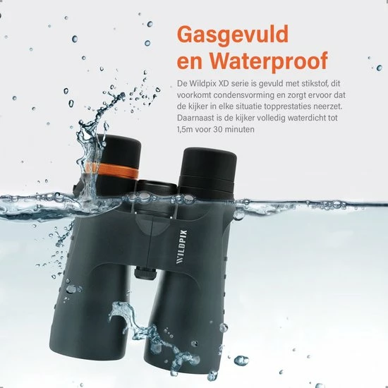 Waterdichte Verrekijker Wildpix XD 10x50 - Compact En Gas Gevuld Voor Volwassenen - Vogelen , Wildlife En Outdoor - Zwart 9 Waterdichte Verrekijker Wildpix XD 10x50 - Compact En Gas Gevuld Voor Volwassenen - Vogelen , Wildlife En Outdoor - Zwart - Afbeelding 7