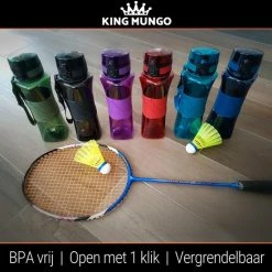 Drinkfles Herbruikbare Waterfles | 500 Ml Rood | Vaatwasserbestendig Drinkbus Bidon | King Mungo KMDF001 -Stroller shop 550x550 44