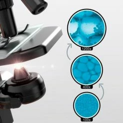 Novity® Microscoop Voor Kinderen - Junior Microscoop - Veel Accessoires - Biologisch - Wetenschap - Educatief - Tot X1200 - LED Verlichting - Kinder Speelgoed - Sinterklaas - Kerst - Wit -Stroller shop 550x550 478