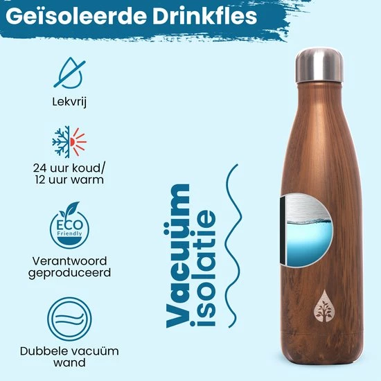 VANN Drinkfles Met Rietje Tuit Theefles Waterfles Volwassenen Drinktuit Sportfles 500ml Dagdeals - Hout 5 VANN Drinkfles Met Rietje Tuit Theefles Waterfles Volwassenen Drinktuit Sportfles 500ml Dagdeals - Hout - Afbeelding 3