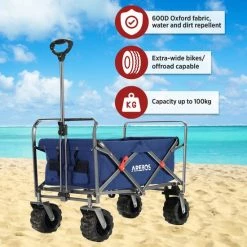 AREBOS Handkar | Transportwagen | Apparatuurwagen | Opvouwbaar | Blauw -Stroller shop 550x550 516