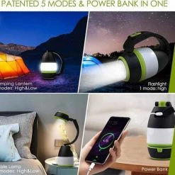 Merkloos Multifunctionele Campinglamp - Campinglamp - LED Camping Lamp - Oplaadbare Lamp - Lamp Met Powerbank - Tentlamp - Kamperen - Tentverlichting - Tafellamp Voor De Camping - Camping Zaklamp -Stroller shop 550x550 539