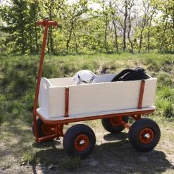 Sunny Billy Bolderkar - Beach Wagon Rood - Blank Hout - Bolderwagen Met Luchtbanden - 94x61x97cm -Stroller shop 550x550 57