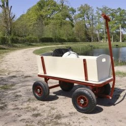 Sunny Billy Bolderkar - Beach Wagon Rood - Blank Hout - Bolderwagen Met Luchtbanden - 94x61x97cm -Stroller shop 550x550 58