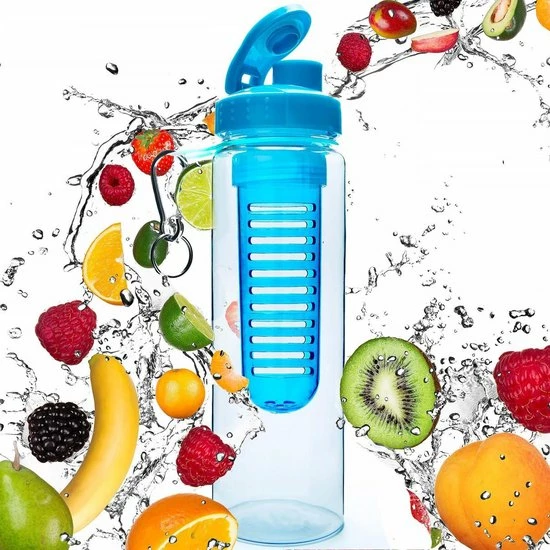 #DoYourFitness - Fruitwater Fles - »FruitInfusior« - Fruit Infuser Voor Fruitpunches / Groente Spritzers - 800ml - Turquoise 3 #DoYourFitness - Fruitwater Fles - »FruitInfusior« - Fruit Infuser Voor Fruitpunches / Groente Spritzers - 800ml - Turquoise