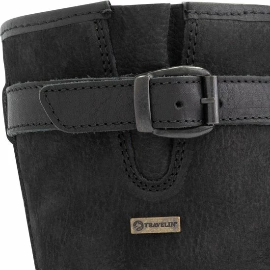 Travelin' Sweden Dames Outdoorlaarzen - Waterdicht En Ademend - Wol Gevoerde Wandellaars - Zwart Leer - Maat 38 4 Travelin' Sweden Dames Outdoorlaarzen - Waterdicht En Ademend - Wol Gevoerde Wandellaars - Zwart Leer - Maat 38 - Afbeelding 2