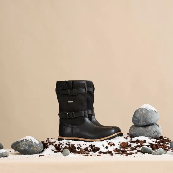 Travelin' Sweden Dames Outdoorlaarzen - Waterdicht En Ademend - Wol Gevoerde Wandellaars - Zwart Leer - Maat 38 11 Travelin' Sweden Dames Outdoorlaarzen - Waterdicht En Ademend - Wol Gevoerde Wandellaars - Zwart Leer - Maat 38 - Afbeelding 9