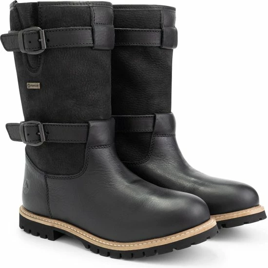 Travelin' Sweden Dames Outdoorlaarzen - Waterdicht En Ademend - Wol Gevoerde Wandellaars - Zwart Leer - Maat 39 5 Travelin' Sweden Dames Outdoorlaarzen - Waterdicht En Ademend - Wol Gevoerde Wandellaars - Zwart Leer - Maat 39 - Afbeelding 3