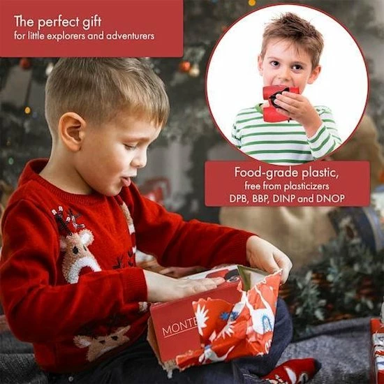 Flyweight Norsjo Verrekijker Voor Kinderen Vanaf 3 Jaar - 8 X Vergroting - Dioptriecorrectie - Kompas - Draagtas - 220g 4 Flyweight Norsjo Verrekijker Voor Kinderen Vanaf 3 Jaar - 8 X Vergroting - Dioptriecorrectie - Kompas - Draagtas - 220g - Afbeelding 2