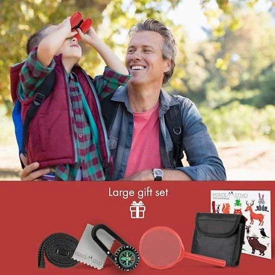 Flyweight Norsjo Verrekijker Voor Kinderen Vanaf 3 Jaar - 8 X Vergroting - Dioptriecorrectie - Kompas - Draagtas - 220g 6 Flyweight Norsjo Verrekijker Voor Kinderen Vanaf 3 Jaar - 8 X Vergroting - Dioptriecorrectie - Kompas - Draagtas - 220g - Afbeelding 4