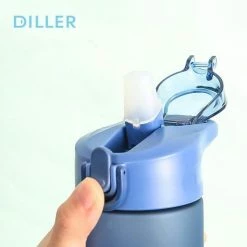 Diller Waterfles Met Rietje - Drinkfles - Handig Sluitsysteem - 750ml - Wit - Tritan & BPA-vrij -Stroller shop 550x550 660