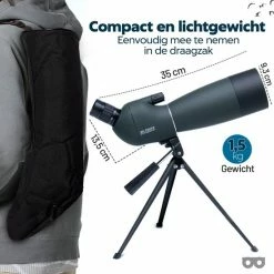 Zoomble® Spotting Scope - 25x75 Zoom - Met Draagzak, Tripod & Telefoonhouder - 70 Mm Lens - Voor Vogelspotten, Natuur, Outdoor & Jagen - Monoculair - Monokijker - Black Friday 2022 - Sinterklaas -Stroller shop 550x550 7