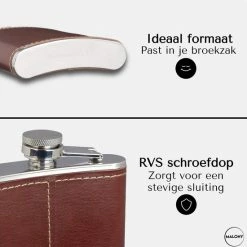 Malony Heupfles - RVS - 180 Ml - Veldfles - Drinkfles - Flacon - PU Leer - Compact - Donker Bruin 17 Malony Heupfles - RVS - 180 Ml - Veldfles - Drinkfles - Flacon - PU Leer - Compact - Donker Bruin -Stroller shop 550x550 704