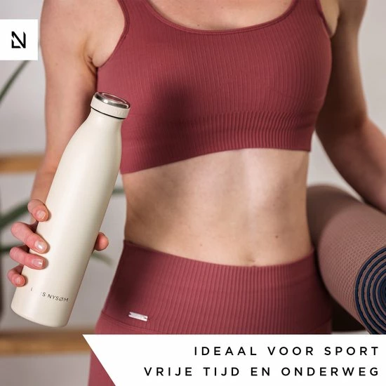 LARS NYSØM Roestvrijstalen Drinkfles 'Ren' 500ml Whispering Blue 7 LARS NYSØM Roestvrijstalen Drinkfles 'Ren' 500ml Whispering Blue - Afbeelding 5