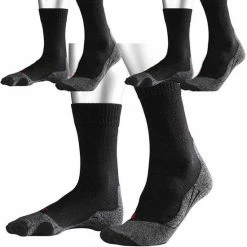 FALKE TK2 Explore Cool Wandelsokken Mid-rise Zacht Thermisch Anti-blaar Antizweet Zonder Motief Met Elastische Boord Verkoelend Duurzaam Ademend Sneldrogend Zwart Heren Sportsokken - Maat 46-48 -Stroller shop 550x552