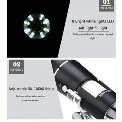 DrPhone X4-1 Microscoop - Digitaal / USB - 30Fps - 1000x Vergroting - Voor Computer / Laptop MAC Windows OS -Stroller shop 550x553 3