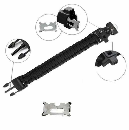 Paracord Survival Armband Met 15 Functies! - Groen - Handige & Comfortabele Reisgadget Met 15 Functies! - Stoere Survival Multi Tool - Multi Tool - Inclusief Magnesium Vuurstarter 6 Paracord Survival Armband Met 15 Functies! - Groen - Handige & Comfortabele Reisgadget Met 15 Functies! - Stoere Survival Multi Tool - Multi Tool - Inclusief Magnesium Vuurstarter - Afbeelding 4