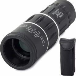 VERK GROUP Monuculaire Verrekijker - 16 X 52 - Scope - Dag - Nacht -Zwart - Hoes - Monokijker