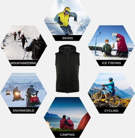 Sailwind Verwarmde Bodywarmer Heren Met Powerbank - Voor Fietsen/Motor/Ski/Kamperen/Vissen/Golf En Meer 10 Sailwind Verwarmde Bodywarmer Heren Met Powerbank - Voor Fietsen/Motor/Ski/Kamperen/Vissen/Golf En Meer - Afbeelding 8
