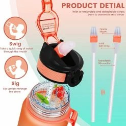 Merkloos Vision Oranje-Groene Waterfles Met Tijdmarkeringen | 1 Liter | Sport Waterfles | Drinkfles Met Rietje | Lekvrije Sportfles | Tritan Waterfles | BPA Vrij | Voor Sport, Fietsen, Kamperen, School, Sportschool | Tijdmarkering 13 Merkloos Vision Oranje-Groene Waterfles Met Tijdmarkeringen | 1 Liter | Sport Waterfles | Drinkfles Met Rietje | Lekvrije Sportfles | Tritan Waterfles | BPA Vrij | Voor Sport, Fietsen, Kamperen, School, Sportschool | Tijdmarkering -Stroller shop 550x563 1