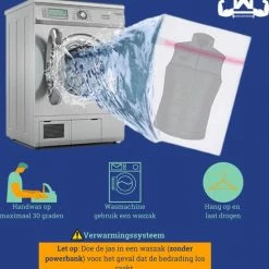 KingsPower Heated Jacket M Unisex - Incl. Powerbank - Elektrisch Verwarmde Winterjas Van Licht Polyester - Waterafstotend En Winddicht -Stroller shop 550x572 2