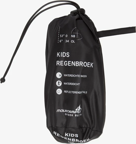 Mountain Peak Kinder Regenbroek - Zwart - Maat 122/128 6 Mountain Peak Kinder Regenbroek - Zwart - Maat 122/128 - Afbeelding 4