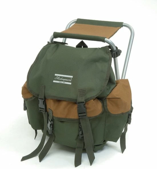 Shakespeare Stoel Met Rugzak - Stoel - 54 X 32 Cm - Groen 4 Shakespeare Stoel Met Rugzak - Stoel - 54 X 32 Cm - Groen - Afbeelding 2