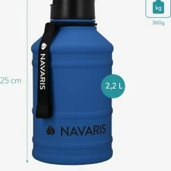 Navaris Waterfles Van Roestvrij Staal - Drinkfles - 2L - Extra Grote Roestvrijstalen Fles Met Drinkdop - Ideaal Tijdens Het Sporten - Donkergroen -Stroller shop 550x598