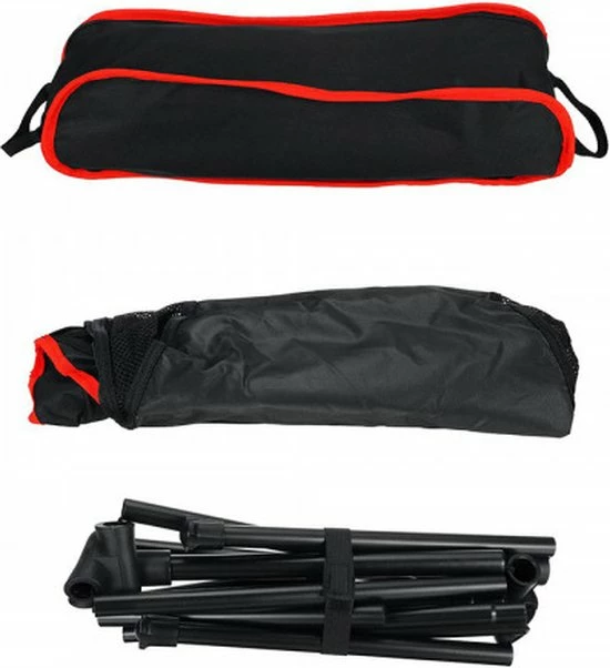 Merkloos Campingstoel Opvouwbaar - Zwart En Rood – Visstoel – Vouwstoel – Strandstoel – Inklapbaar – Lichtgewicht – Outdoor - Camping 5 Merkloos Campingstoel Opvouwbaar - Zwart En Rood – Visstoel – Vouwstoel – Strandstoel – Inklapbaar – Lichtgewicht – Outdoor - Camping - Afbeelding 3