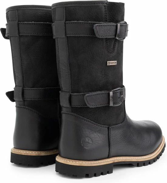 Travelin' Sweden Dames Outdoorlaarzen - Waterdicht En Ademend - Wol Gevoerde Wandellaars - Zwart Leer - Maat 38 6 Travelin' Sweden Dames Outdoorlaarzen - Waterdicht En Ademend - Wol Gevoerde Wandellaars - Zwart Leer - Maat 38 - Afbeelding 4