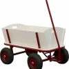 Sunny Billy Bolderkar - Beach Wagon Rood - Blank Hout - Bolderwagen Met Luchtbanden - 94x61x97cm -Stroller shop 550x604