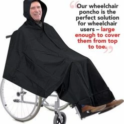 BRAMBLE Rolstoel Regenponcho Regencape, Bescherming Bij Slecht Weer - Herbruikbaar En Waterdicht -Stroller shop 550x606 2