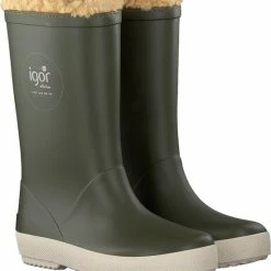 Igor - Regenlaarzen Voor Kinderen - Splash Nautico Borreguito - Kakigroen - Maat 35EU -Stroller shop 550x607 3