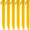 Merkloos 12x Kunststof Tentharingen Geel 21 Cm - Felgekleurd Voor Extra Zichtbaarheid - Camping/kampeer Accessoires -Stroller shop 550x616 6