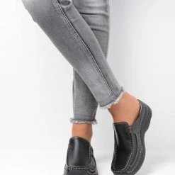 Wolky Comfortschoenen Roll Slide Zwart Leer -Stroller shop 550x620 9