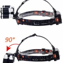 Headlight LED Hoofd Zaklamp - 8000 Lumen - Incl. 2x Batterij 18650 + Oplaadkabel -Stroller shop 550x624 4