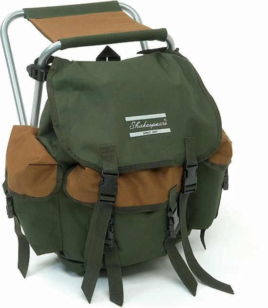 Shakespeare Stoel Met Rugzak - Stoel - 54 X 32 Cm - Groen 3 Shakespeare Stoel Met Rugzak - Stoel - 54 X 32 Cm - Groen