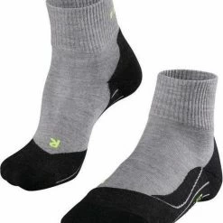 FALKE TK5 Wander Short Wandelsokken Kort Zacht Thermisch Anti-blaar Antizweet Zonder Motief Met Elastische Boord Admend Merinowol Grijs Heren Sportsokken - Maat 44-45 -Stroller shop 550x631