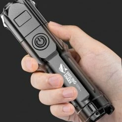 Multi Media Group Militaire Zaklamp - LED Zaklamp - Inzoombaar - USB Oplaadbaar - Spatwaterdicht - Incl Fiets Steun - 13x3cm -Stroller shop 550x633 2