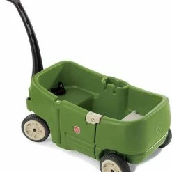 Step2 Wagon For Two Plus - Bolderkar Met 2 Zitjes Met Gordels Voor Kinderen - Kunststof Bolderwagen In Groen Met Duwstang - Voor Peuters En Kleuters -Stroller shop 550x639 2