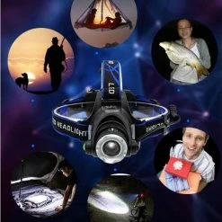 TrendX Waterdichte LED Zaklamp - Koplamp - Hoofd Lamp - Night Lamp - LED Torch Voor Jacht, Vissen En Camping -Stroller shop 550x648 9